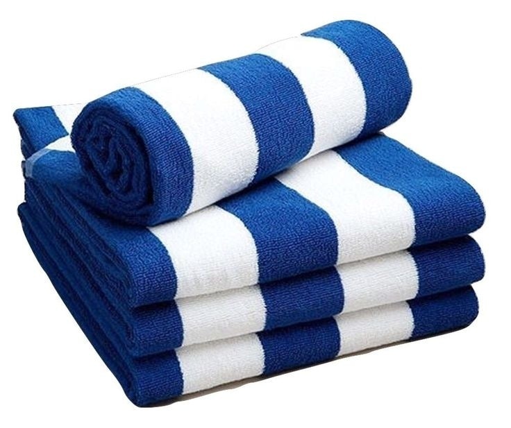 Dream King Size Pool Towel - Blue/White