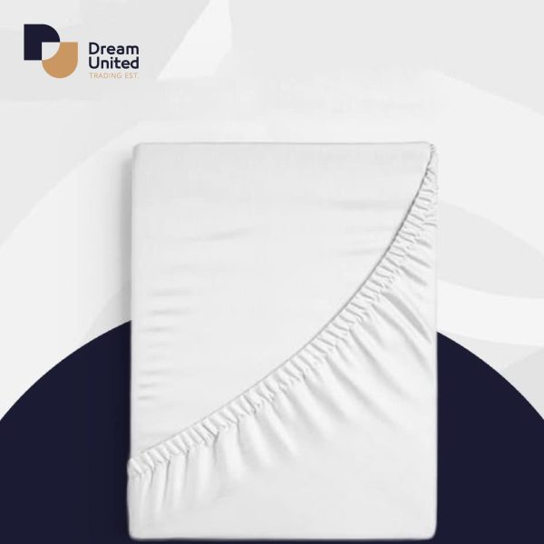 شرشف دريم الفندقي دبل - أبيض سادة